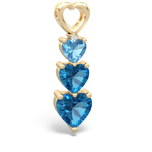 Blue Topaz Genuine Swiss Blue Topaz with Genuine London Blue Topaz and Genuine Fire Opal Past Present Future pendant Pendant