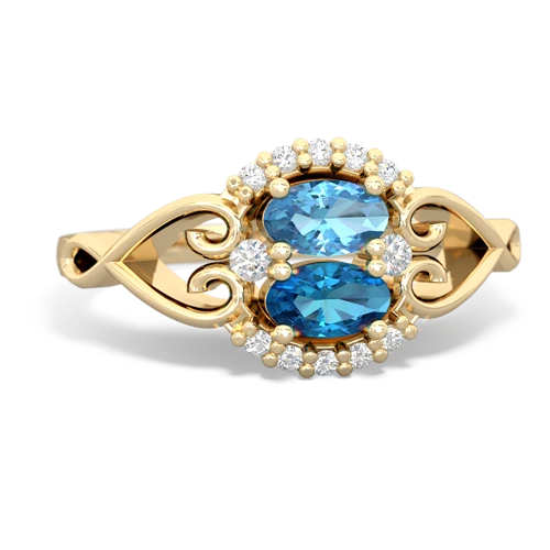 blue topaz-london topaz antique keepsake ring