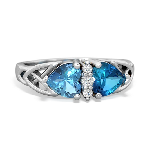 blue topaz-london topaz celtic ring