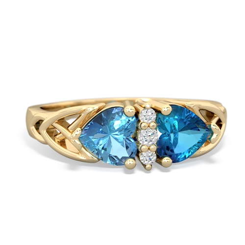 blue topaz-london topaz celtic ring