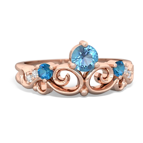 blue topaz-london topaz crown keepsake ring