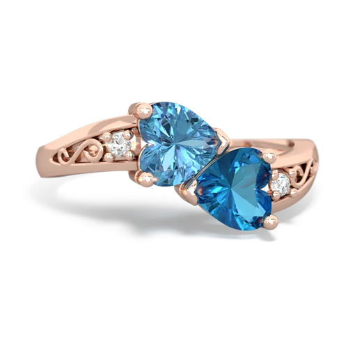 blue topaz-london topaz filligree ring