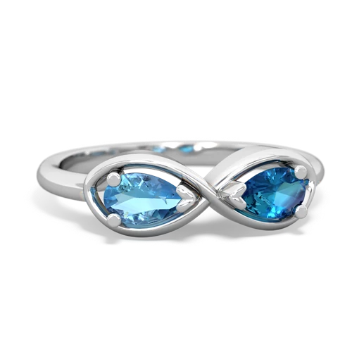 blue topaz-london topaz infinity ring