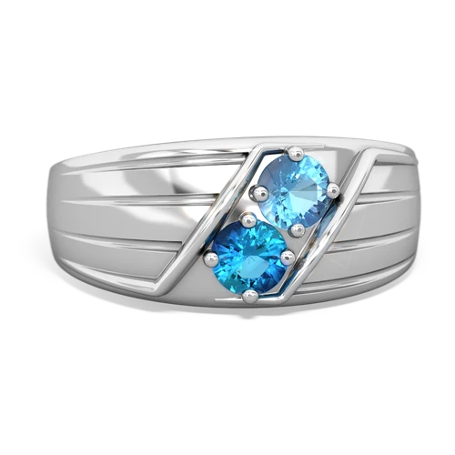 blue topaz-london topaz mens ring