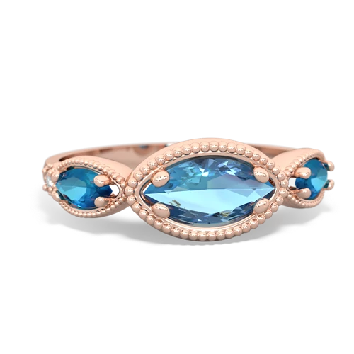 blue topaz-london topaz milgrain marquise ring