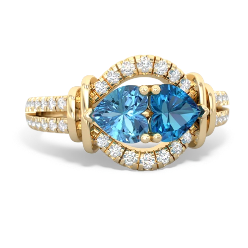 blue topaz-london topaz pave keepsake ring