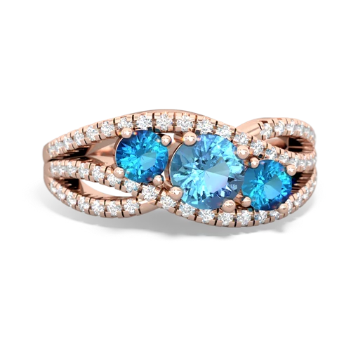 blue topaz-london topaz three stone pave ring