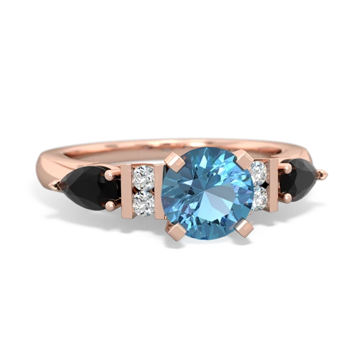 blue topaz-onyx engagement ring