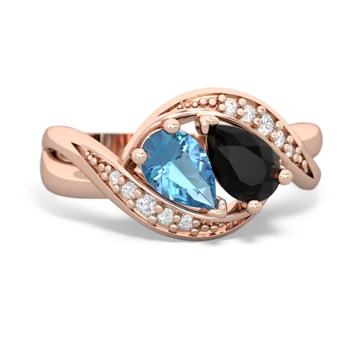 blue topaz-onyx keepsake curls ring