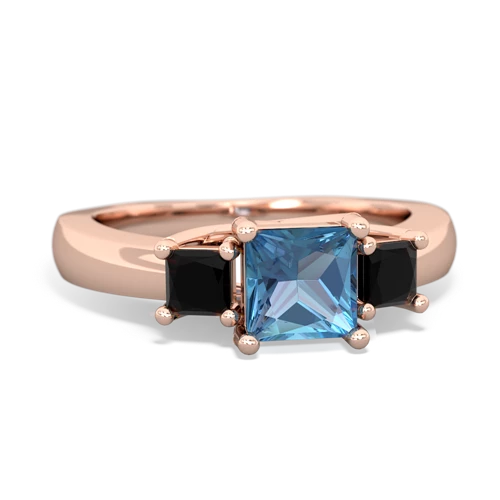 blue topaz-onyx timeless ring