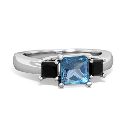 blue topaz-onyx timeless ring