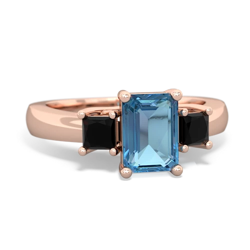 blue topaz-onyx timeless ring