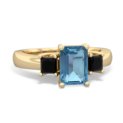 blue topaz-onyx timeless ring