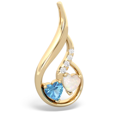 blue topaz-opal keepsake swirl pendant