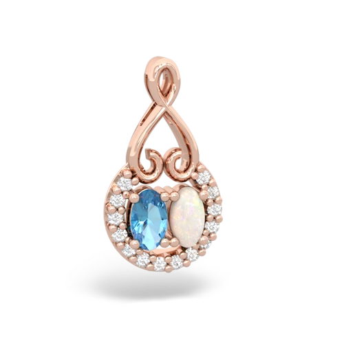 blue topaz-opal love nest pendant