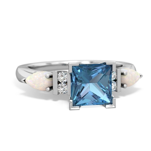 blue topaz-opal engagement ring