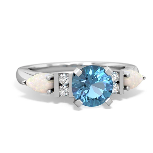 blue topaz-opal engagement ring