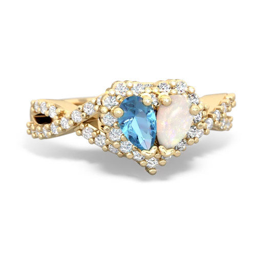 blue topaz-opal engagement ring