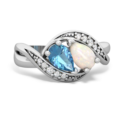 blue topaz-opal keepsake curls ring