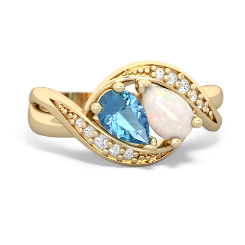 blue topaz-opal keepsake curls ring