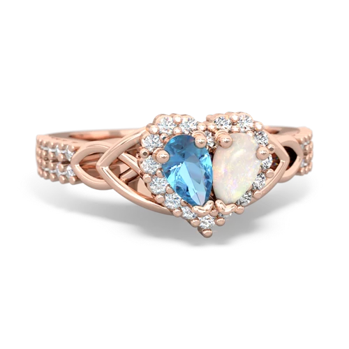 blue topaz-opal keepsake engagement ring