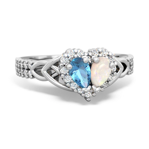 blue topaz-opal keepsake engagement ring