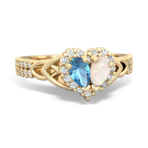 blue topaz-opal keepsake engagement ring