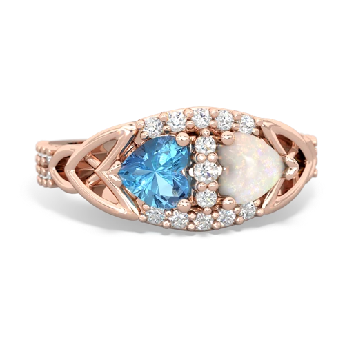 blue topaz-opal keepsake engagement ring