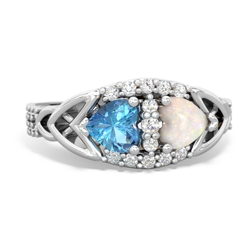 blue topaz-opal keepsake engagement ring