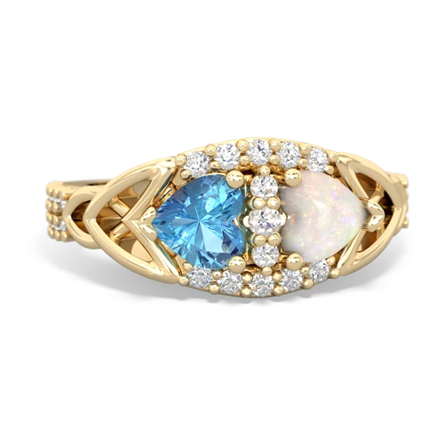 blue topaz-opal keepsake engagement ring