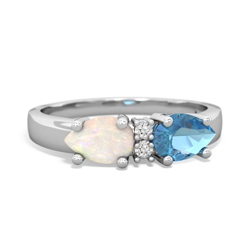 blue topaz-opal timeless ring