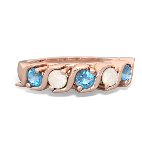 blue topaz-opal timeless ring