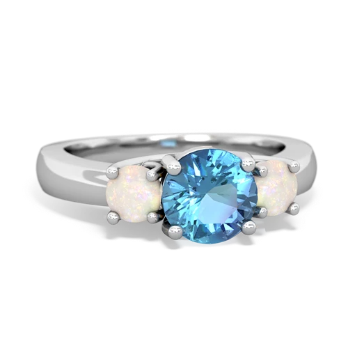 blue topaz-opal timeless ring