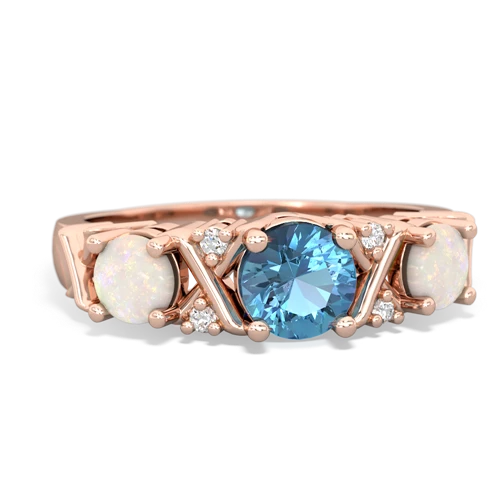 blue topaz-opal timeless ring