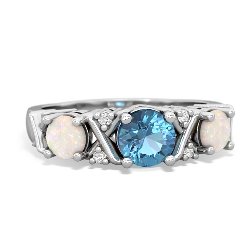 blue topaz-opal timeless ring