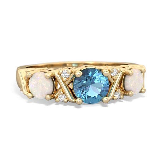 blue topaz-opal timeless ring