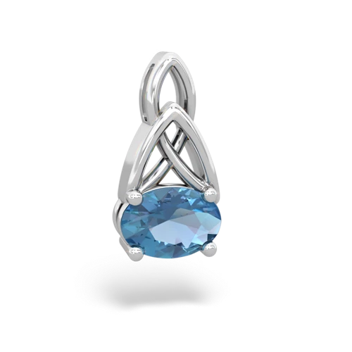 blue topaz filligree pendant