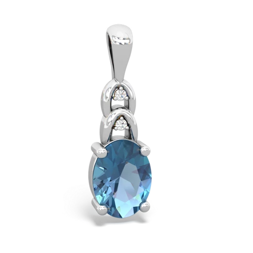 blue topaz filligree pendant