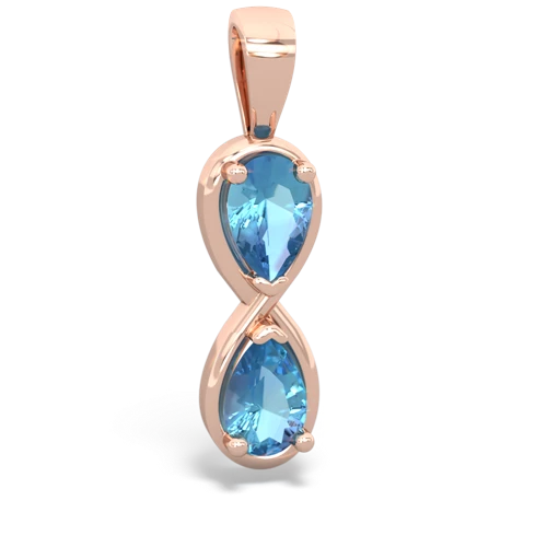 blue topaz infinity pendant