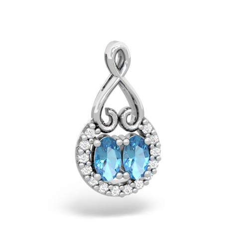 blue topaz love nest pendant