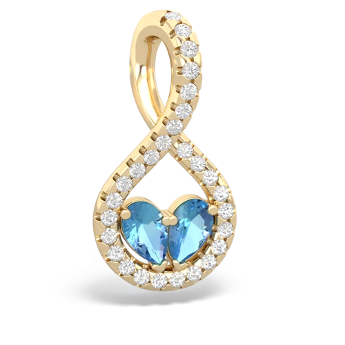 blue topaz pave twist pendant