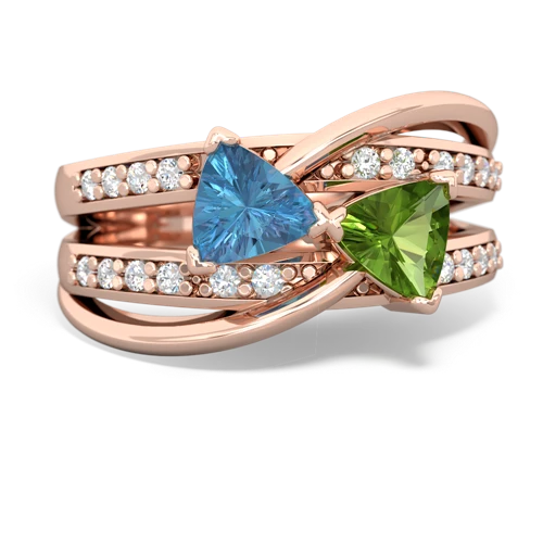 blue topaz-peridot couture ring