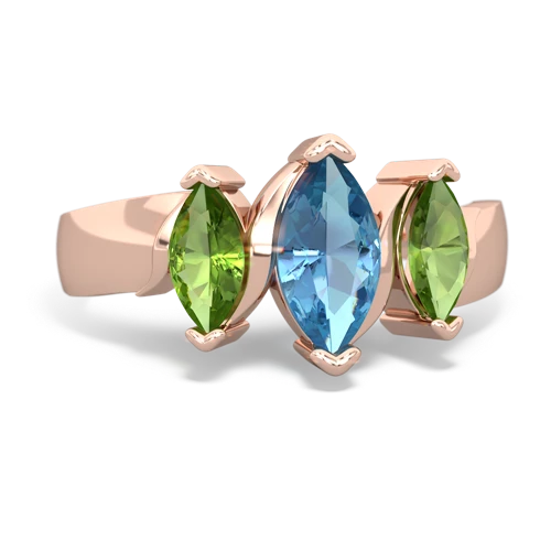 blue topaz-peridot keepsake ring