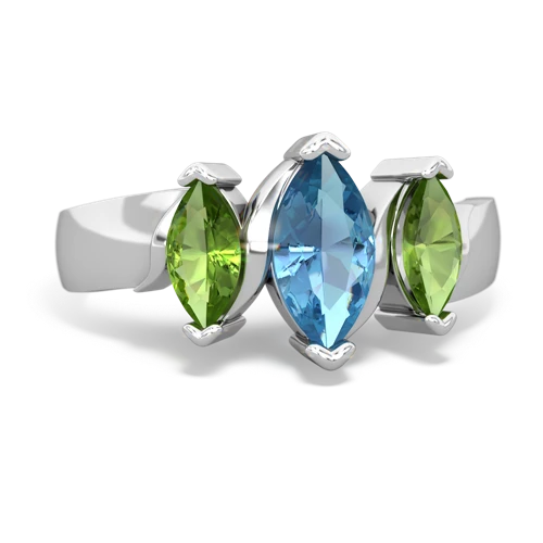 blue topaz-peridot keepsake ring