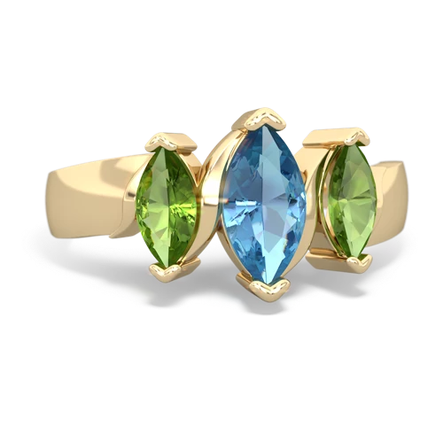 blue topaz-peridot keepsake ring