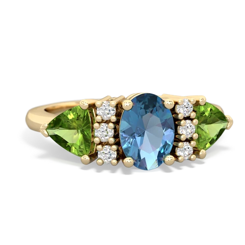 blue topaz-peridot timeless ring