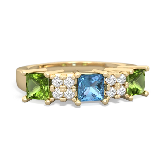 blue topaz-peridot timeless ring