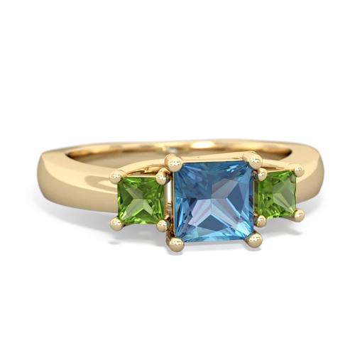 blue topaz-peridot timeless ring