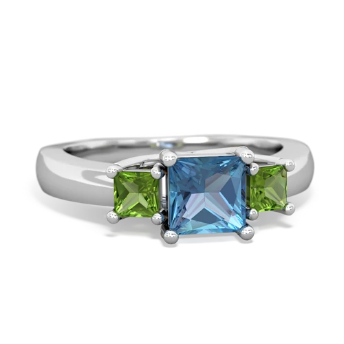 blue topaz-peridot timeless ring