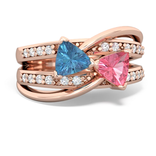 blue topaz-pink sapphire couture ring